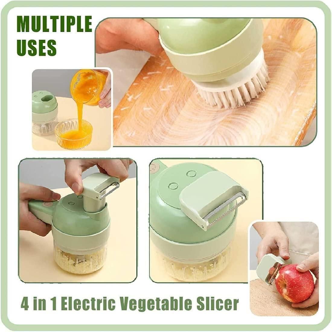 ⚡🥕 4-in-1 Portable Electric Vegetable Cutter Set