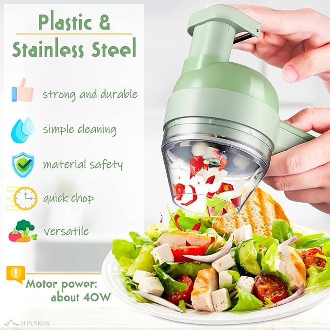 ⚡🥕 4-in-1 Portable Electric Vegetable Cutter Set