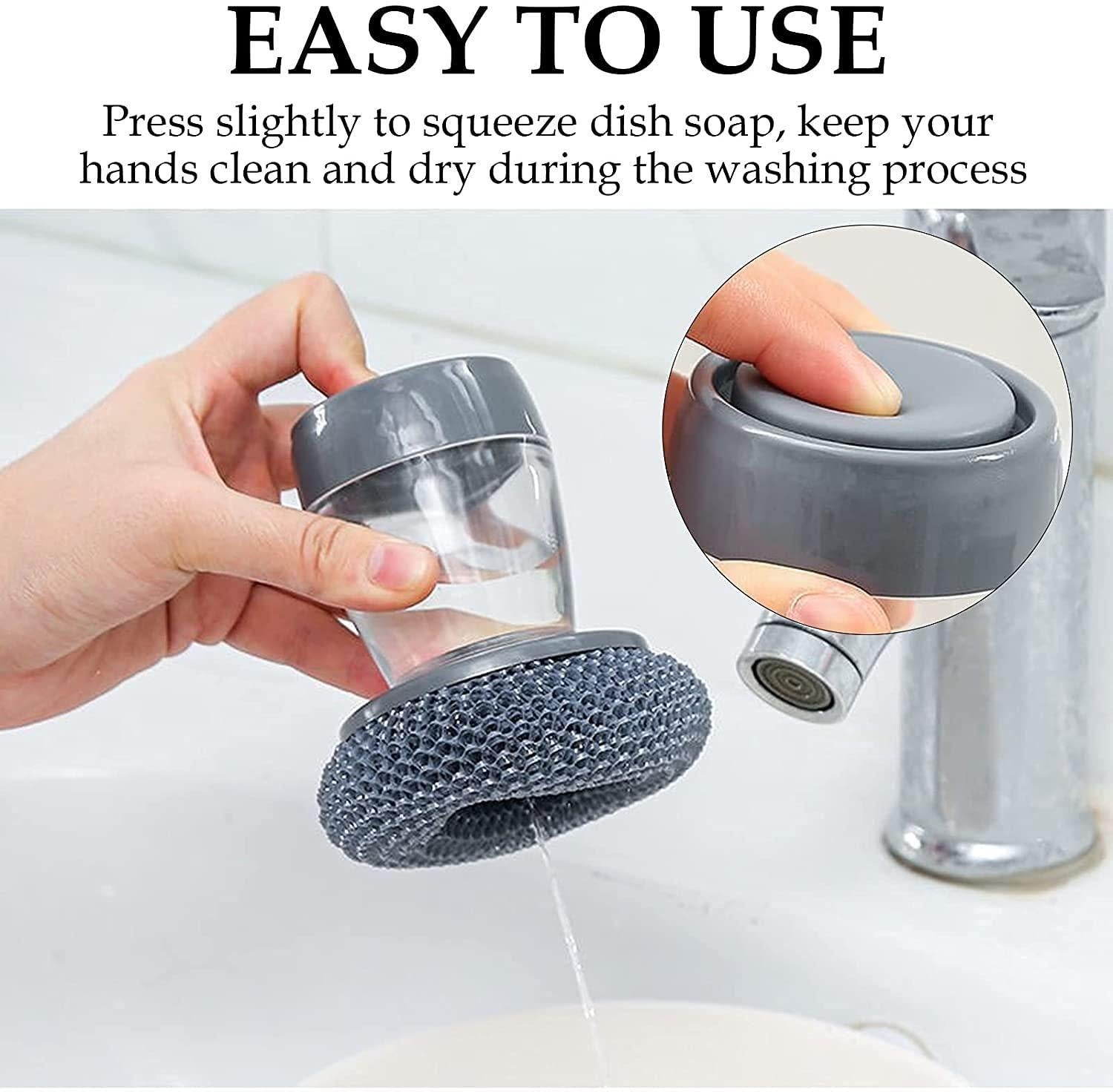 Kitchen Soap Dispensing Palm Brush (Buy 1 Get 1 Free )