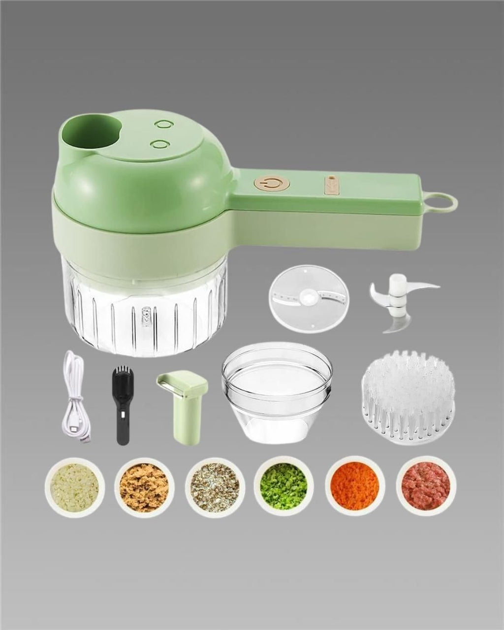 ⚡🥕 4-in-1 Portable Electric Vegetable Cutter Set