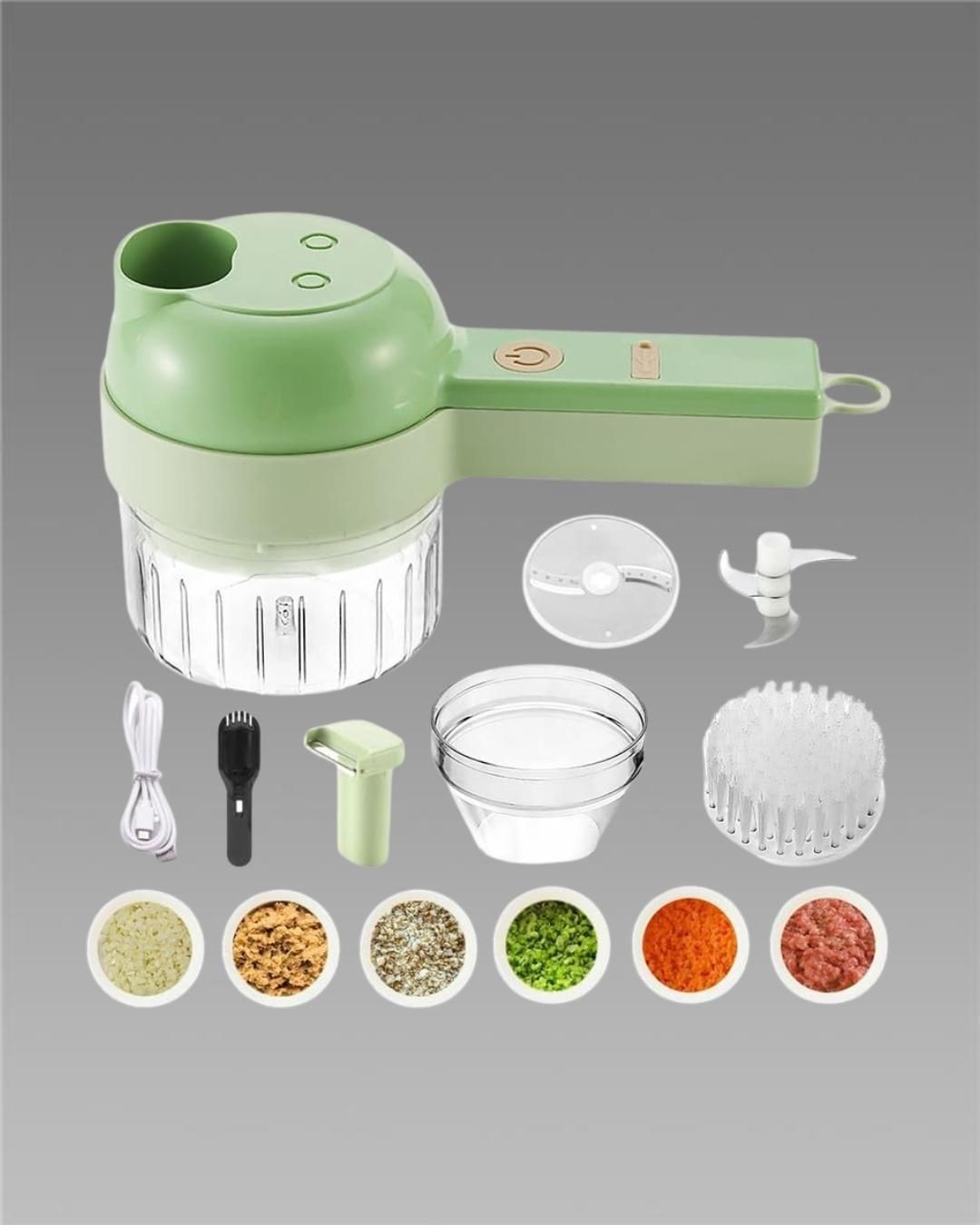 ⚡🥕 4-in-1 Portable Electric Vegetable Cutter Set